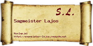 Sagmeister Lajos névjegykártya