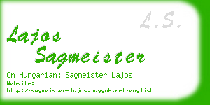 lajos sagmeister business card